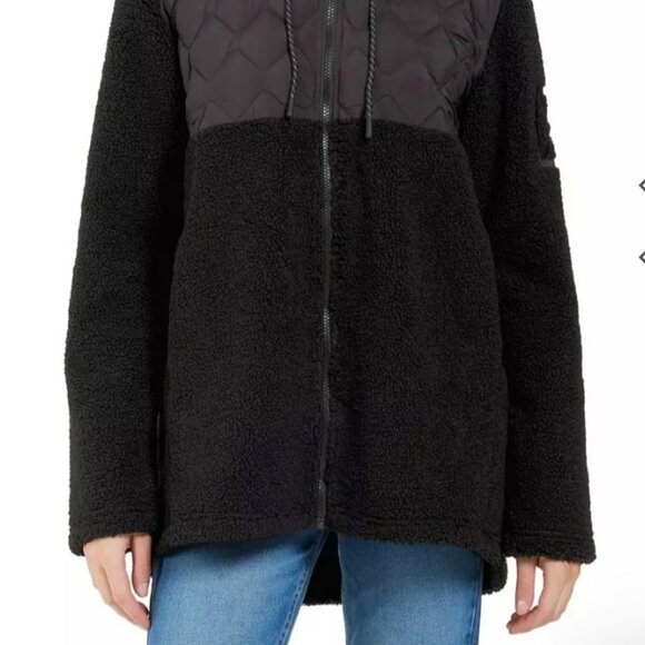 Didricksons Bibi Hooded Fleece Jacket in Black - Picture 6 of 14